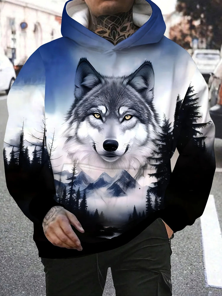 Animal Wolf Tiger 3D Print Hoodies Men Women Fashion Streetwear Hooded Sweatshirts Oversized Hoodie Pullovers Tops Man Clothing