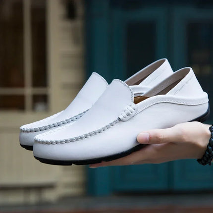 Scarpe da Uomo Casual in Pelle, Mocassini di Design, Slip-on, Scarpe da Barca di Alta Qualità, Chaussure Homme