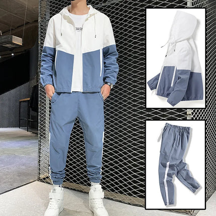 M-6XL-New-Men's-Sportswear-Set-from-Japan-South-Korea-Autumn-Casual-Wear-Men's-Hooded-Jacket-Leg-Tied-Pants-Trendy-Casual-Suit