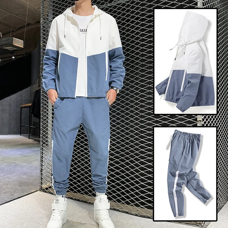 M-6XL-New-Men's-Sportswear-Set-from-Japan-South-Korea-Autumn-Casual-Wear-Men's-Hooded-Jacket-Leg-Tied-Pants-Trendy-Casual-Suit