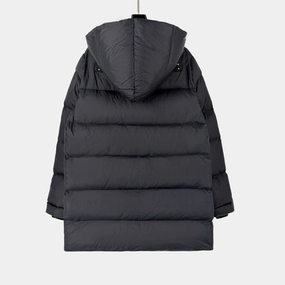 2025 High Street Men's Gothic Paneled Casual Puffer Jacket Male Comfortable Fashion Down  Jackets