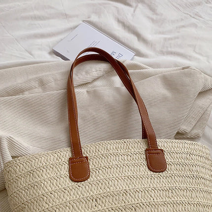 Women's Large Capacity Crossbody Bag Summer Woven Straw Bag Fashion Female Luxury Designer Beach Bag Bali Shopper Bag