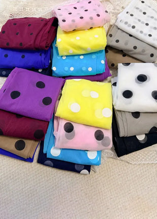 Calze in Seta a Pois Grandi Colorate, Sexy Stampa a Pois, Ultra Sottili, Collant da Donna, Accessori per Gonna JK