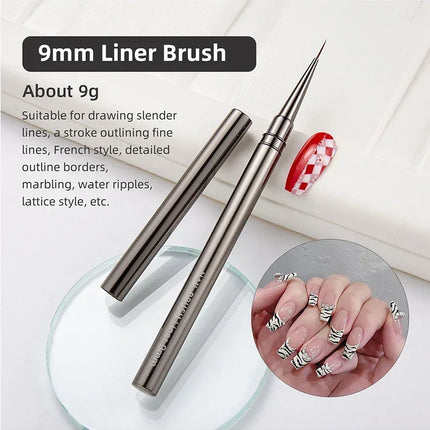 5PCS Nail Art Liner Brushes Hand Painted Brush Acrylic UV Gel Colours Paints Builder Drawing Pen DIY Manicure Design Accessories