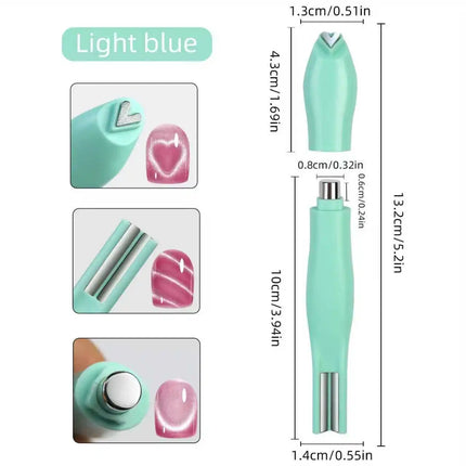 3 in 1 Cat Eye Nail Magnetic Stick Love Heart Snake Pattern French Cat Eye Nail Magnet UV Gel Polish Effect Manicure Design Tool