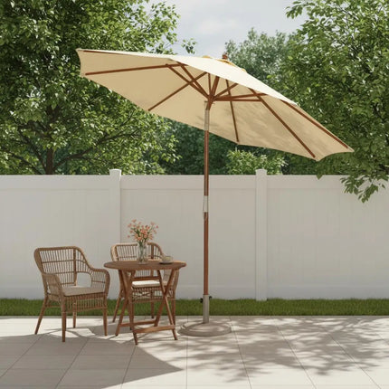 Ombrellone da Patio Grande 3M, Telo in Poliestere Impermeabile e Resistente all'Usura, Parasole Regolabile in Altezza per Giardino, Caffè, Spiaggia