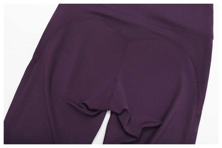 Flared Leggings Women's Wide-leg Pants High Waisted Hip lifting Yoga Pants Quick Drying Running Exercise Fitness Bell bottoms PlatiNum