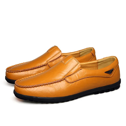 Scarpe Casual da Uomo in Vera Pelle di Lusso, Mocassini Estivi Cuciti a Mano, Traspiranti, Slip-on, Scarpe da Guida, Taglia Grande 47