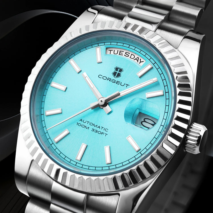 Custom Logo Diy 36/39MM Dial Automatic Mechanical Watches For Man Week Date Type Sapphire Luxury Waterproof Diving Man Watches