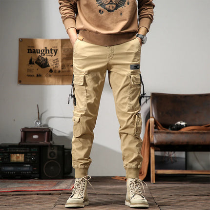 6 Pockets Joggers Cargo Pants Men Black Khaki Pants Men Slim Military Tactical Brown Work Trousers For Men Safari streetwear