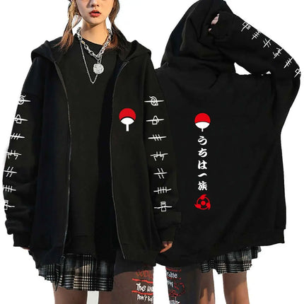 Naruto Printed Zipper Hoodie for Men and Women Casual Hoodie, Organized Top Jacket, Outerwear