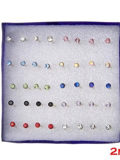 20 paia di orecchini a bottone con strass multicolori per donna uomo orecchini piercing rotondi in c