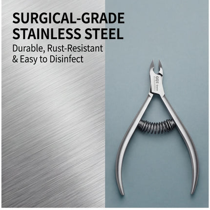 Professional Pedicure Nail Tools: Double Springs Cuticle Trimmer, Sharp Blade Clippers for Nail Art & Care