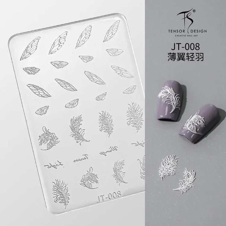 Gothic Letter Nail Art Transfer Printing Steel Plate Nail Art Silicone Stamp Star Heart Dot Bowknot Lace Manicure Tool Templates