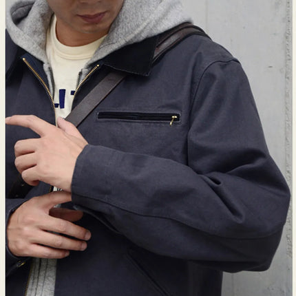 Classic Detroit Jacket J01 American Vintage Workwear Spring/Fall 100% Cotton Canvas Jacket J97 Loose-Fit Lightweight Coat