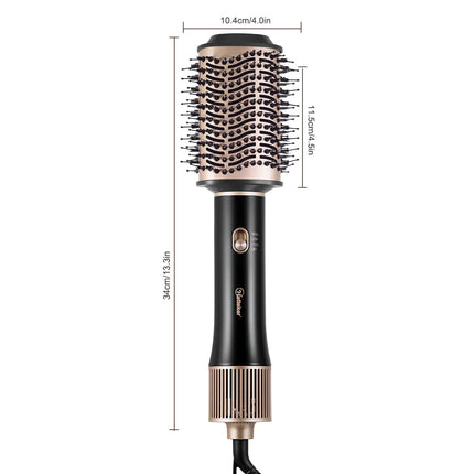 4‑in‑1 Multifunctional Hot Air Brush, One‑Step Hair Dryer, Straightener Curling Iron, Ionic Hot Comb for Salon‑Level Hairstyle