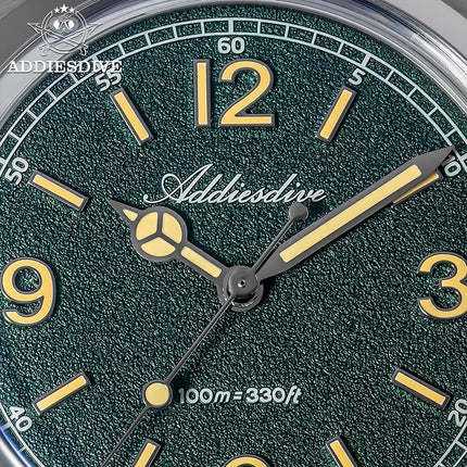 ADDIESDIVE 36mm Hot Sale Men's Watch AD2518 Bubble Mirror Glass 316L Stainless Steel Reloj Hombre 100m Waterproof Quartz Watches