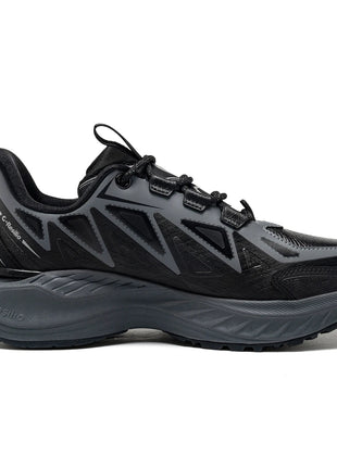 ONEMIX Scarpe da trail running da uomo Scarpe da ginnastica in pelle antiscivolo indossabili Supporto stabile Scarpe sportive fuoristrada Scarpe da ginnastica da passeggio all'aperto PlatiNum