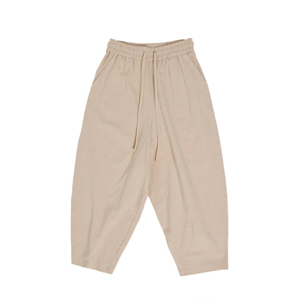 Pantaloni Harem in Cotone e Lino da Uomo, Casual, Traspiranti, Comodi, Estivi, Lunghezza al Polpaccio, Taglie Forti fino a 5XL