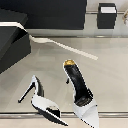Hlieny 2026 Summer Fashion Stiletto Heels Women's Pointed Slippers Banquet Dress Sandals Party Wedding Mule Presentations Game Manufacturers Shoes