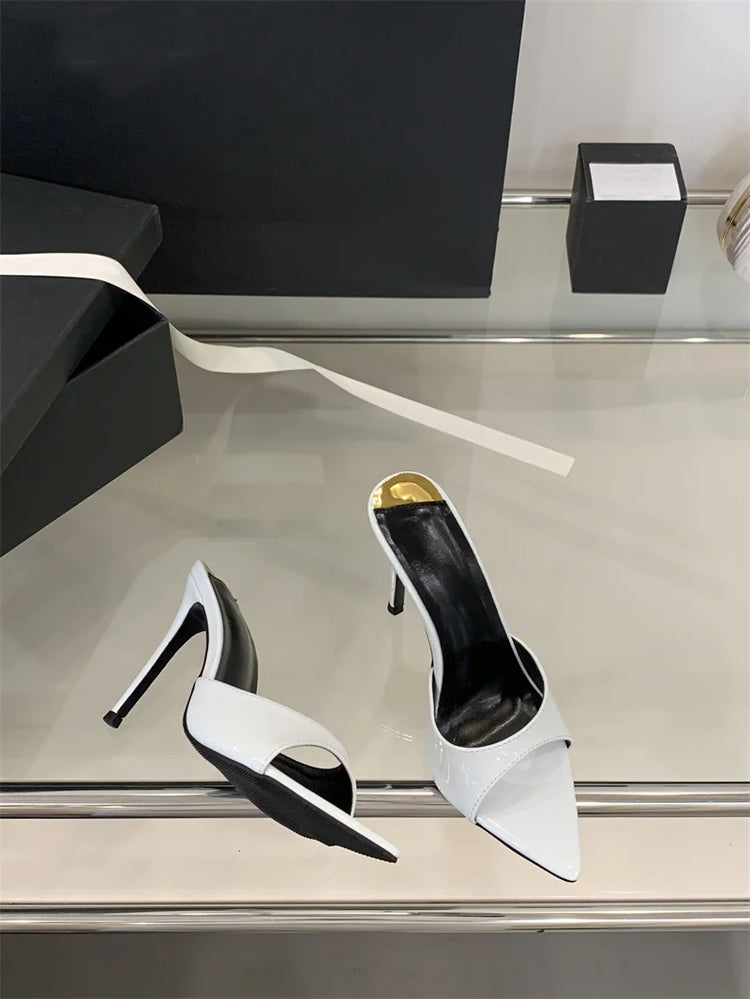 Hlieny 2026 Moda estiva Tacchi a spillo Donna Pantofole a punta Banchetto Abito Sandali Festa Matrimonio Mulo Presentazioni aziende produttrici giochi Scarpe