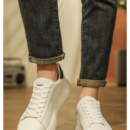 Leather Men Shoes Sneakers Trend Casual Shoe Breathable Leisure Male Sneakers Non-slip Footwear Men Vulcanized Shoes2026