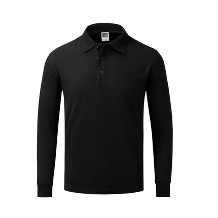 Long sleeve polo shirt in breathable cotton Personal Company Group Design Custom Logo print embroidery Casual men's and women's tops