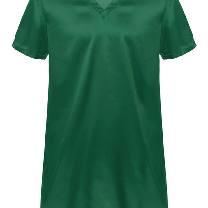 Donna uomo pigiama in raso di seta pigiameria maniche corte camicia da notte Kimono accappatoio abito da notte accappatoio camicia da notte estiva Homewear