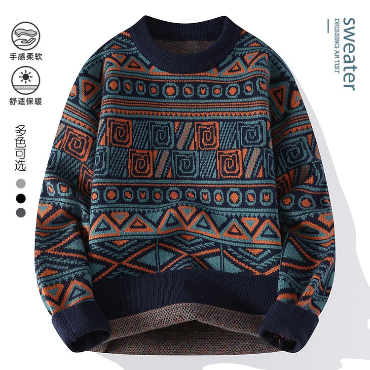 Men's fashion pullovers 2026 men winter korean style Sweaters mens warm sweater O-neck men sweaters autumn  men full size M-3XL