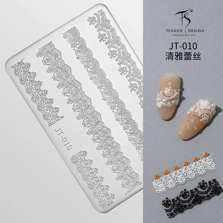 Gothic Letter Nail Art Transfer Printing Steel Plate Nail Art Silicone Stamp Star Heart Dot Bowknot Lace Manicure Tool Templates