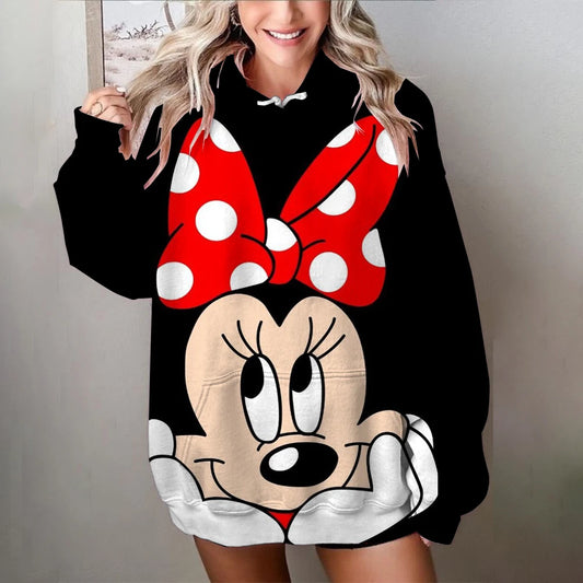 Mickey sweater female Disney new oversize autumn American hooded sweater cartoon hoodies women anime hoodie clothes