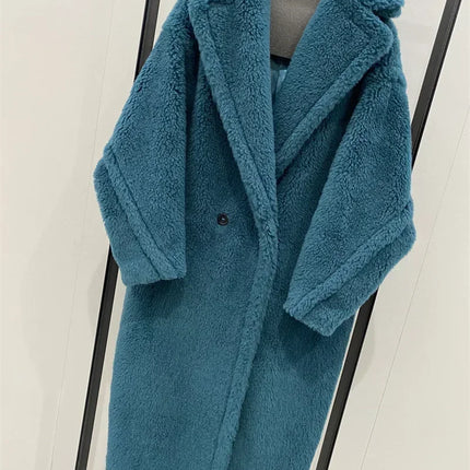 Max Teddy Coat 62% Alpaca 26% Wool 12% Silk Coat Winter Thicken Women's Coat