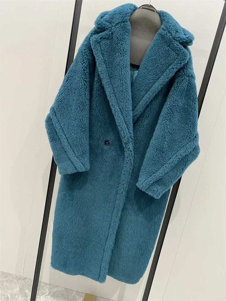 Max Teddy Coat 62% Alpaca 26% Wool 12% Silk Coat Winter Thicken Women's Coat