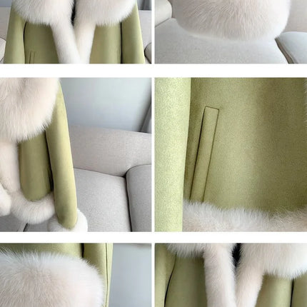 2026 Winter New Faux Fur Jacket Women's Overcoat Fashion Loose Thickened Warm Parker Coat Women's Down Jacket Outwear Casaco
