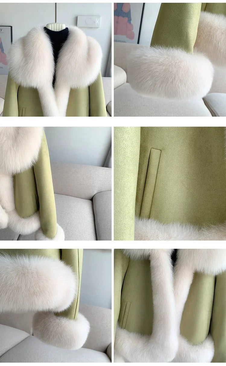 2026 Winter New Faux Fur Jacket Women's Overcoat Fashion Loose Thickened Warm Parker Coat Women's Down Jacket Outwear Casaco