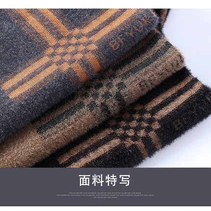 2025 New Winter Fashion Cashmere Sweater Men High Quality Comfortable Mens Sweaters Thick Warm Male Pullover