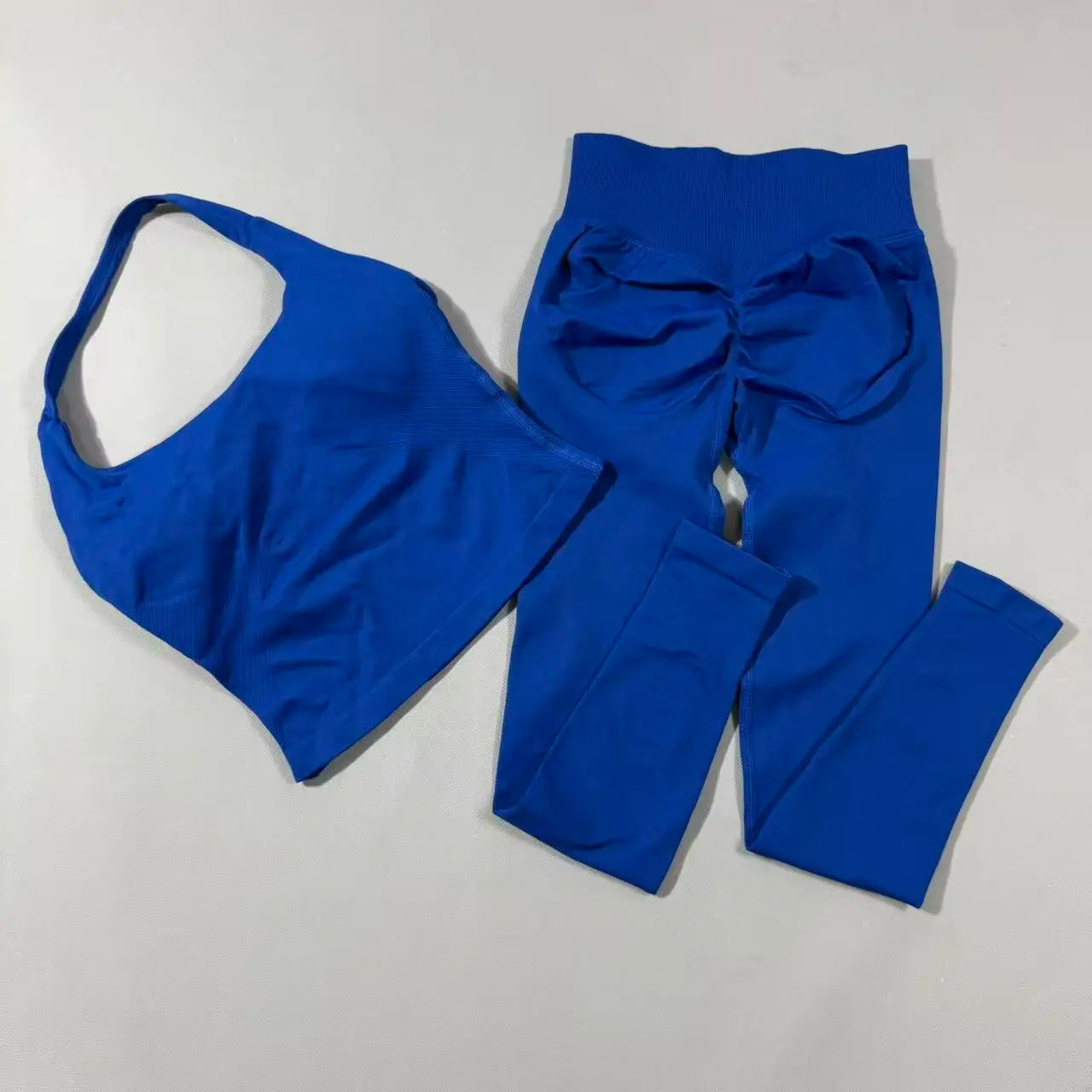 Yoga Gym Set 2 Piece Women Strappy Yoga Bra Top Workout Scrunch Shorts Sports Suit Fitness Clothes Seamless Yoga