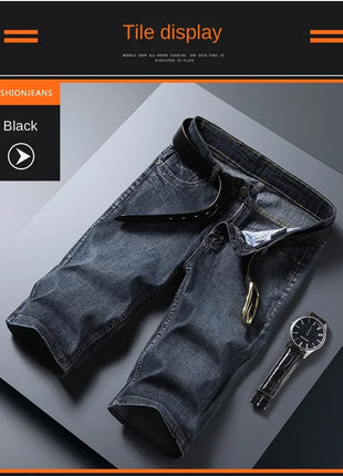 Jorts in denim slim da uomo stile classico da uomo Estate New Business Fashion Thin Stretch Short Casual jorts da uomo