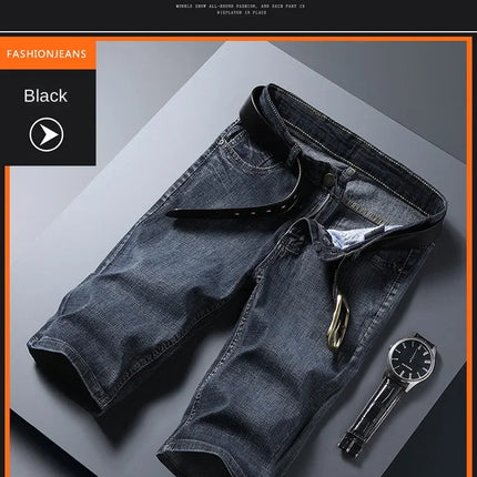 Jorts in denim slim da uomo stile classico da uomo Estate New Business Fashion Thin Stretch Short Casual jorts da uomo