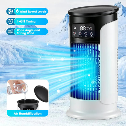 Mini Condizionatore d'Aria Portatile USB, Ventilatore Raffreddante ad Acqua per Casa e Ufficio - Raffreddatore d'Aria Compatto