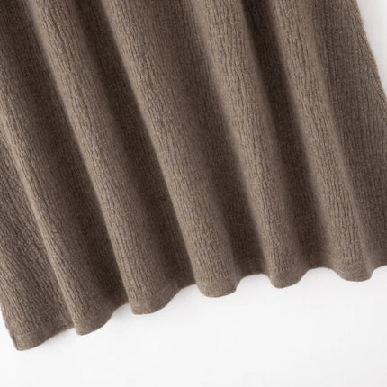 Choice Luxury Women 100% Cashmere Skirt Pleated Mid-Calf Skirt Spring Autumn Office Lady Grace Style A-Skirt Cashmere Knitwear PlatiNum