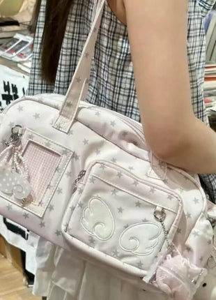 Borse Ita Trasparenti Giapponesi da Donna, Stile Y2k, Stampa a Stelle, Borsa Sottobraccia alla Moda, Dolce e Kawaii