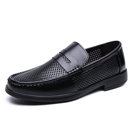 Mocassini in Pelle da Uomo Estate 2026, Scarpe Casual Slip-on Traspiranti, Comode per Camminare e per l'Ufficio