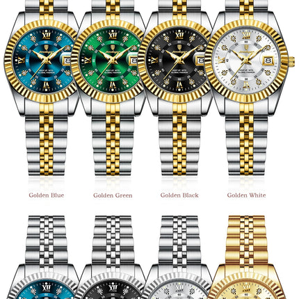 POEDAGAR Orologio da polso da donna alla moda Impermeabile Data luminosa Orologi da donna eleganti Orologio al quarzo in acciaio inossidabile per donna Reloj platinumshop