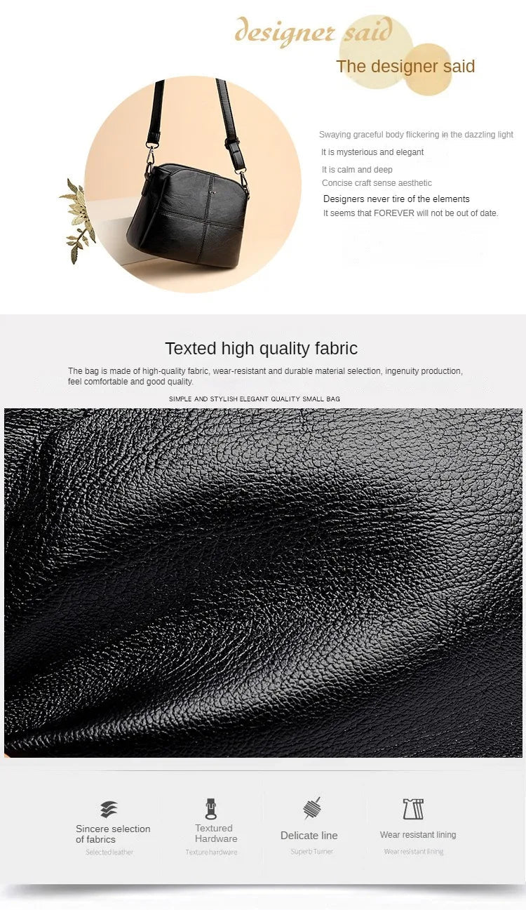 Women's Bags Retro Design Crossbody Bag Trend Quality PU Leather Bucket Shoulder Bags Small Handbags for Women PlatiNum