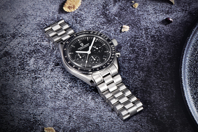 PAGANI DESIGN 500 Orologio da Uomo di Lusso con Cronografo Sportivo, Quadrante Tondo, Vetro Zaffiro AR, Movimento Giapponese, Acciaio 316L, Luminoso platinumshop