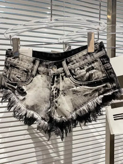Pantaloncini di jeans Donna High Street Hotsweet Casual Vita bassa Bordi grezzi Fori A-line Stile coreano Y2k Pantaloncini estivi per ragazze piccanti
