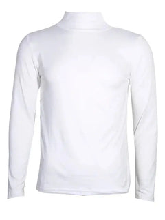 Men's High Neck T-shirts Fashion Solid Slim Long Sleeve T-shirt Male Long Sleeve Basic Bottoming Shirt Fashion Slim-Fit Tops