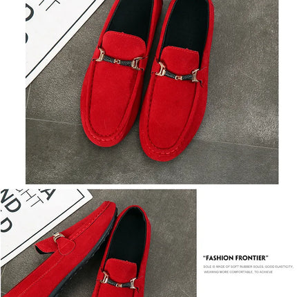 Estate nuove scarpe da uomo alla moda mocassini morbidi di alta qualità mocassini in pelle scamosciata Casual Flats Outdoor Light Walking scarpe da uomo Zapatos
