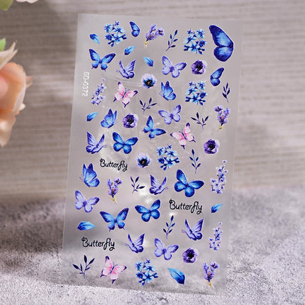 1Pcs 5D Jelly White Lily Red Strawberry Nail Art Sticker Peony Rose Camellia Embossed Nails Decals Delicate Nail Art Decorations
